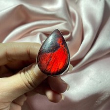 Natural Red Labradorite Ring 925 Sterling Silver Handmade Jewelry Ring For Women