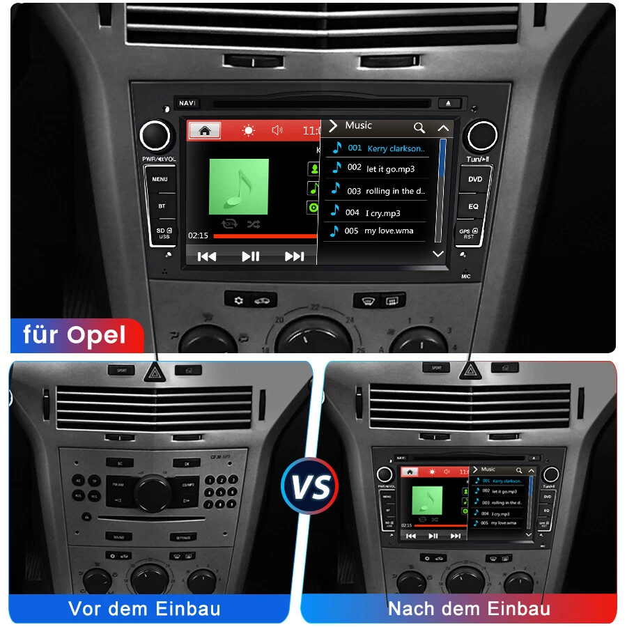 DAB+ Autoradio Stereo Per OPEL Antara Astra Combo GPS Navi DVD Player RDS BT - Immagine 3 di 4