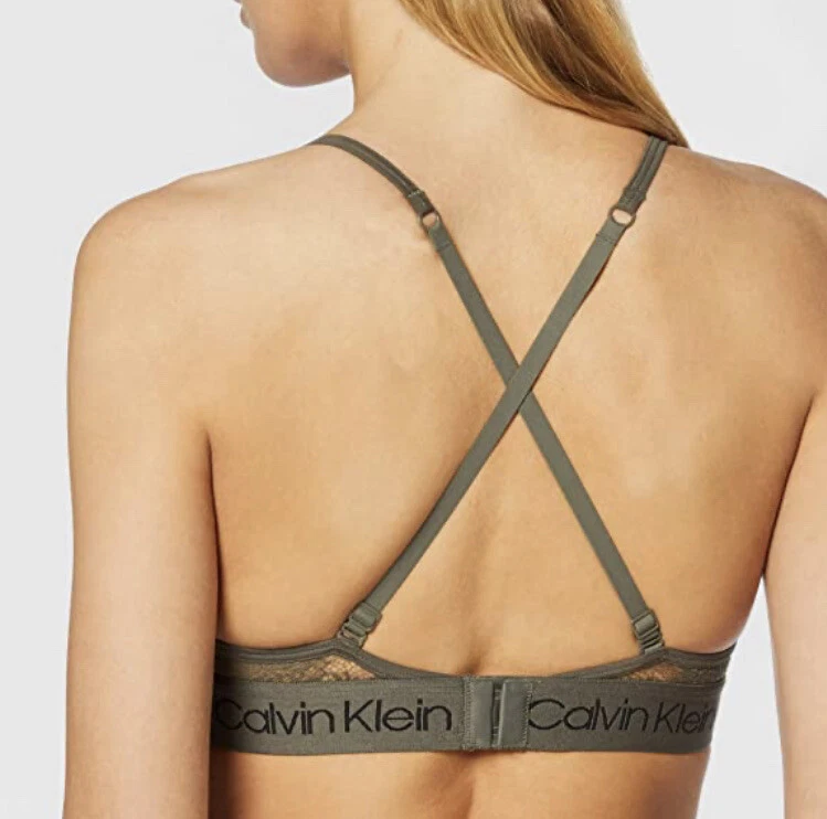 Khaki calvin klein bralette 2025