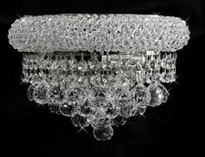 Palace Bagle 12"  Crystal Wall light Wall Sconce  chrome fixture 
