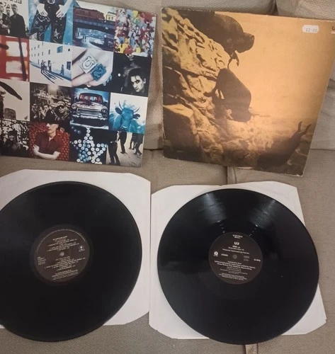 U2 Achtung Baby  Vinyl LP UK First Press 1991 U28 510347-1  One 12" single 1992