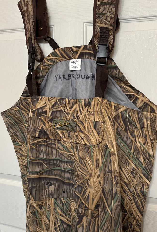 Cabella's Camo Chest Waders Dry-Plus Men's 9 Thinsulate Boots Shadowgrass - Image 4 of 4