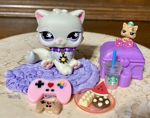 Littlest Pet Shop #609 Variant – Chat Persan HASBRO Authentique – Occasion