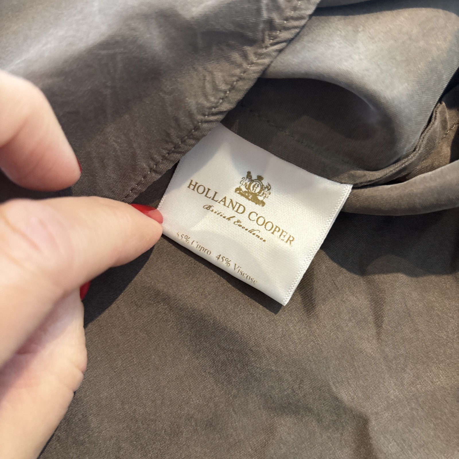 Holland Cooper Cupro Shirt Military Button Shirt khaki Blouse Size 10 Taupe Blog