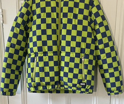 The Ragged Priest Women’s Blue & Green Checkerboard Scout Puffer Jacket S UK 10 - Picture 5 of 17