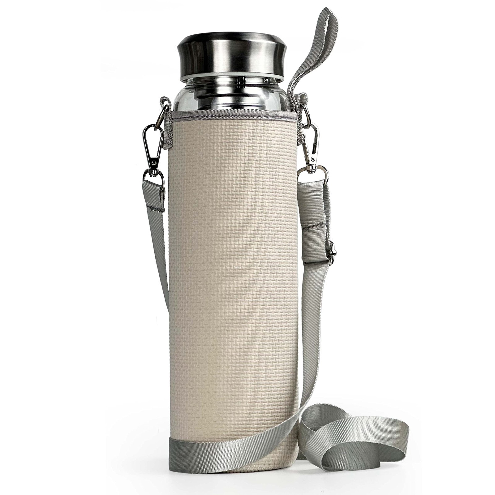 With Stainless Steel Lid And Sleeve Borosilicate Glass