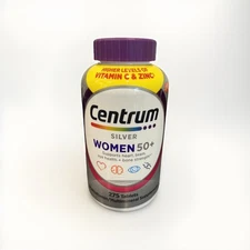 Centrum Silver, Women 50+, Multivitamin, 275 Tablets, Complete Daily Supplement.