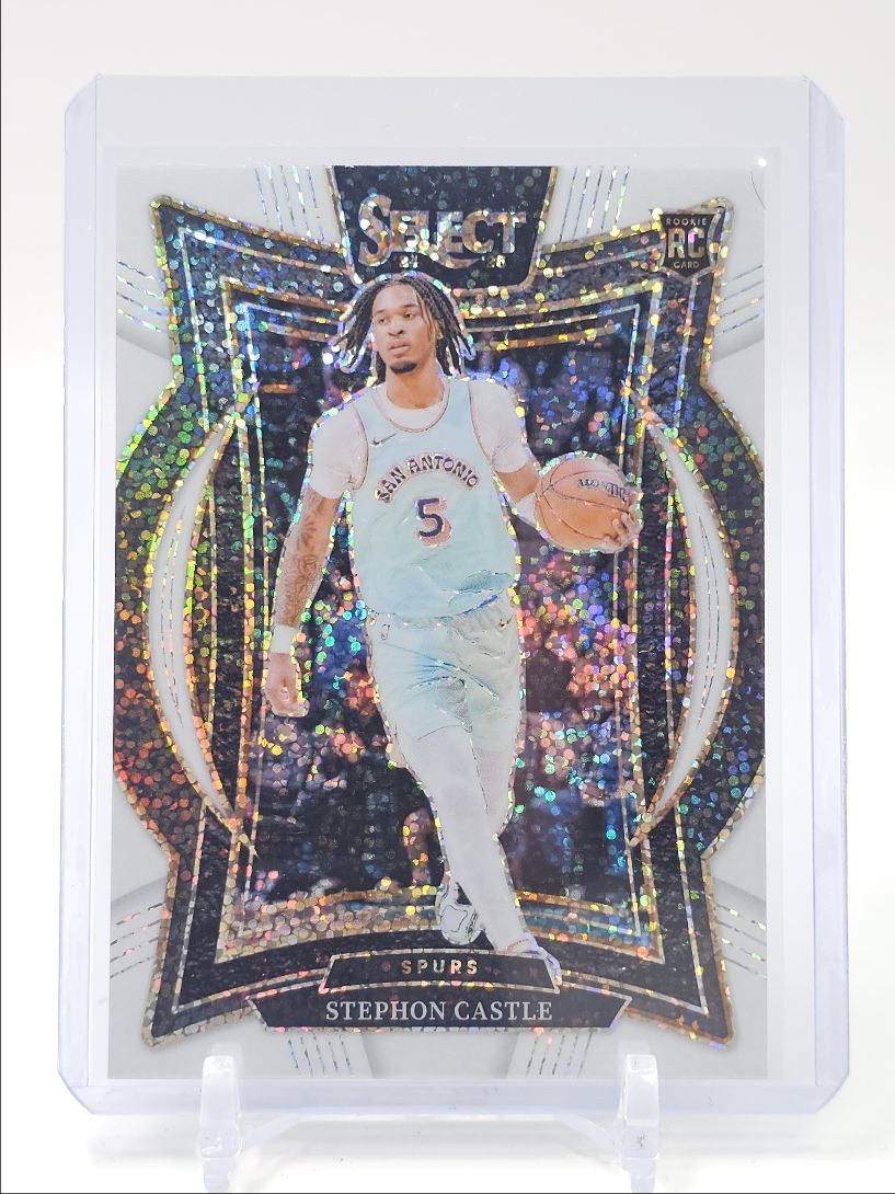 STEPHON CASTLE 2024-25 SELECT CONCOURSE ROOKIE WHITE SPARKLE SPURS RC Q4687