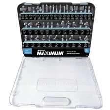 Maximum CTI0546818 40-PC 1/2 1/4" Shanks Carbide-Tipped Router Bit Set New
