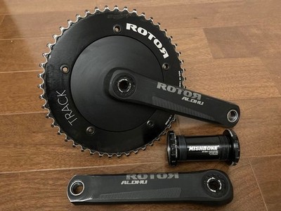 ROTOR ALDHU 170mm Track Crankset w/ 49T Ring & Wishbone Bottom Bracket