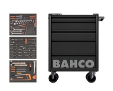 Bahco E72 5 Drawer 26″ Black Roller Cabinet & 140 Tools In Trays, 1472K5BKFF2SD