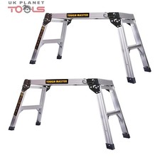 TOUGH MASTER 760 x 300mm Step Up Aluminium Work Platform Pack of 2