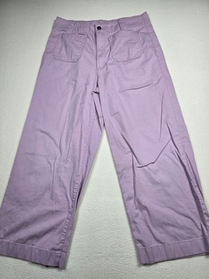 Gloria Vanderbilt Shape Effect Womens Tummy Sculpt Wide Leg Crop Pants Size 10