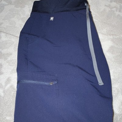 FIGS Technical Collection Women's Blue Scrub Pants L/P Polyester Twill Solid