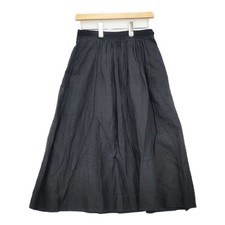 MARGARET HOWELL Linen 578-132520 Long skirt black 6-0412M  