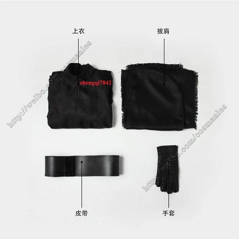 Star Wars Los Últimos Jedi Kylo Ren Cosplay Conjunto Completo Disfraz Capa Negra Halloween Foto 3 de 4