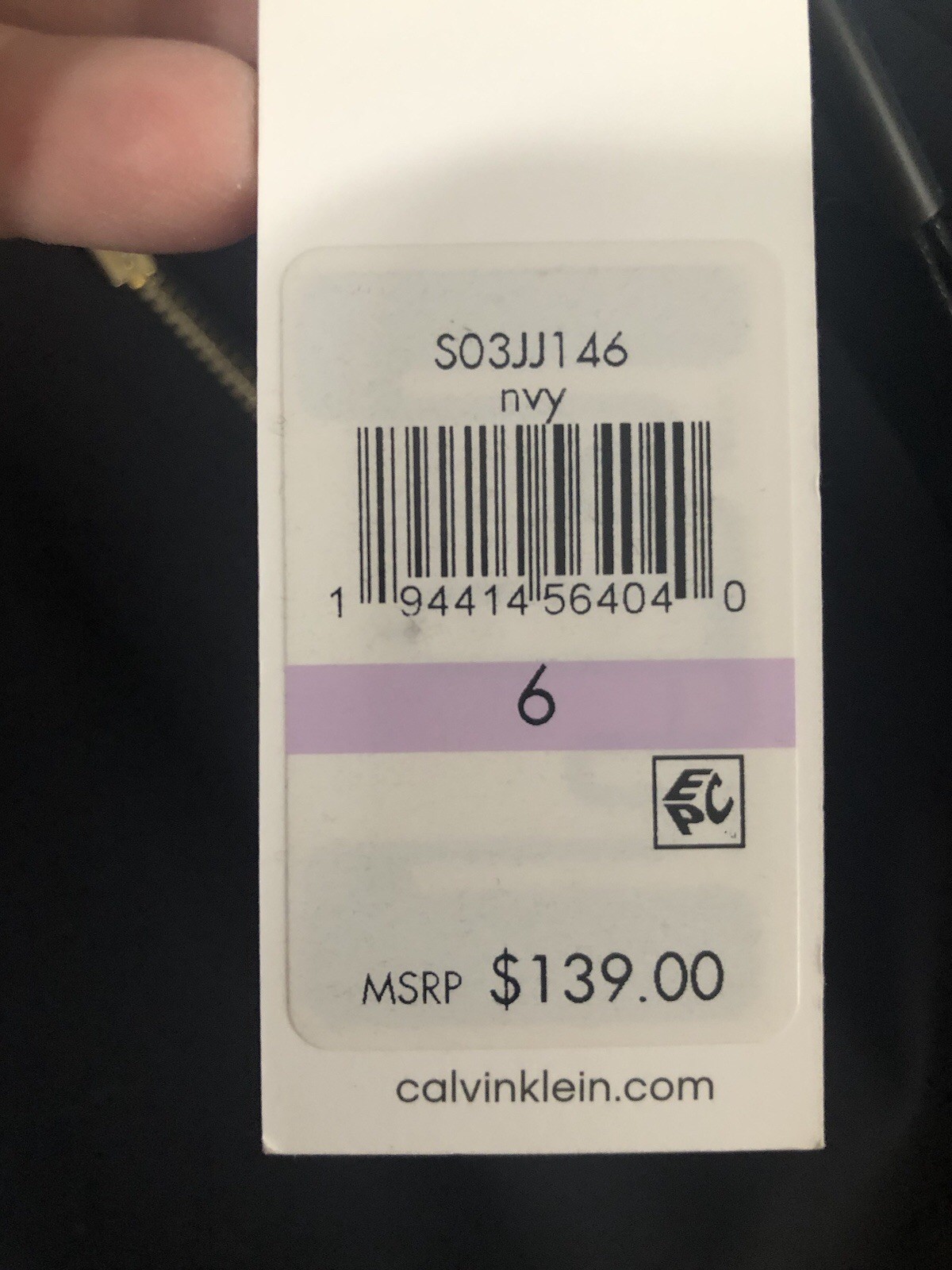 Calvin Klein Navy Blue Open Suit Jacket New Gold Zipper Pockets Size 6 Business thumbnail 11