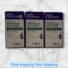 LOT OF 3 New Chapter One Daily Every Woman's Multivitamin 72ct EXP06/2026 NEW