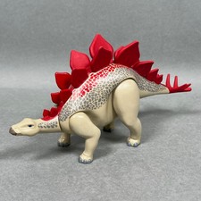 Playmobil Stegosaurio Dinosaurio Rojo Figura Animal Prehistórico 5232 Usado en Excelente Condición