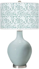 Color Plus Ovo 28 1/2" High Gardenia Shade Rain Blue Table Lamp