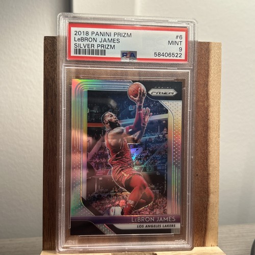PSA 9 LEBRON JAMES 2018-19 PANINI PRIZM  SILVER #6 LAKERS Cavaliers 76ers