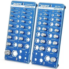 42 Nut and Bolt Thread Checker Standard and Metric,Bolt Size and Thread Gauge...