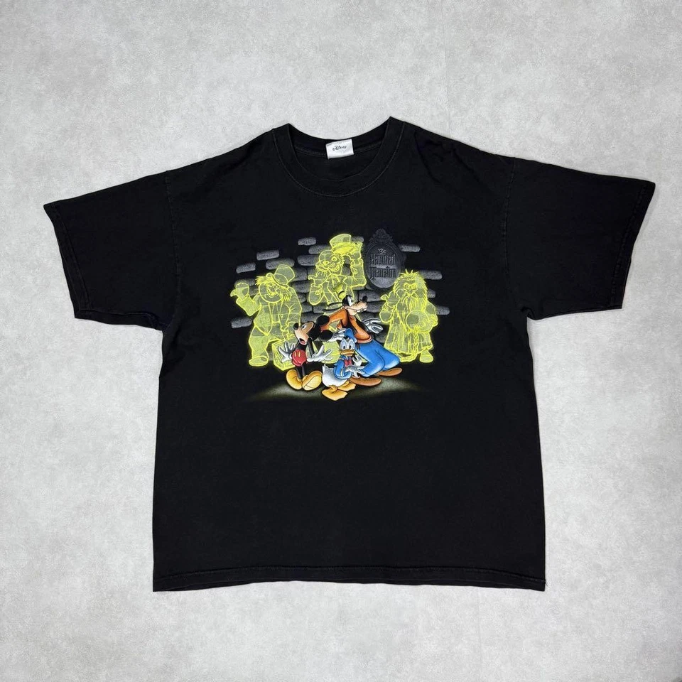 Vintage 90s Disney Haunted Mansion Short Sleeve Shirt, Black (Part Number 2) Foto 2 de 4