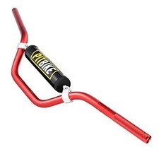 7/8" Dirt bike Handlebars with Foam Pad - Motorcycle Handlebars Compatible Red