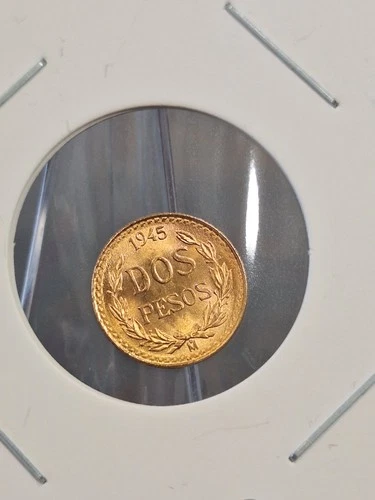 Photo of a 1945 Mexico 2 Pesos Gold from an eBay listing that sold on Jul 20, 2026