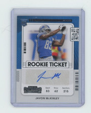 2021 Panini Contenders Rookie Ticket Javon McKinley RC Auto Detroit Lions #294