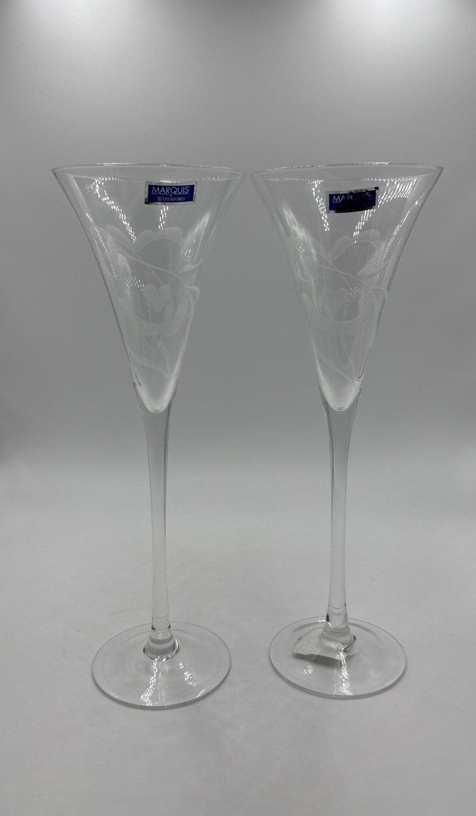Marquis by Waterford Celebration Champagne Flutes Pair New Without Box