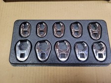 Snap-on Matco Usa 10-pc Metric Flare-nut Crowfoot Wrench Set 10-19 Mm