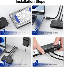 Hard Drive Reader USB 3.0 Type C to SATA IDE Adapter, Internal Data Transfe...