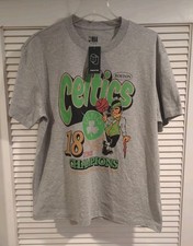 NEW Boston Celtics 18 Time Gray Shirt Size L Large Original Use NBA Basketball