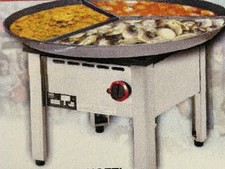 Hockerkocher Gaskocher mit 2 geteilter Riesenpfanne (Gusseisern)