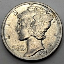 1936 10C Mercury Dime; Nice Coin
