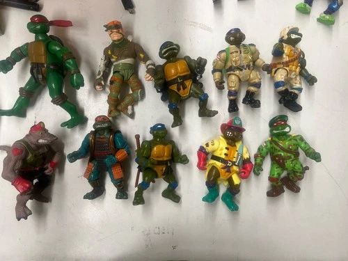Teenage Mutant Ninja Turtles Action Figures Lot Of 10 TMNT Vintage 80s