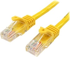 Image of StarTech.com 1 m Yellow Cat5e Snagless RJ45 UTP Patch Cable - 1m Patch Cord - E