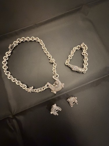 Vintage Barry Kieselstein-Cord Alligator Series Sterling Silver Set
