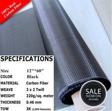 Carbon Fiber Fabric Cloth Twill Weave New Blak 2x2 Twill Weave 3k, 6oz,220gsm 