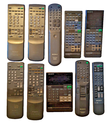 VINTAGE GENUINE SONY REMOTE.ASSORTED.For CRT TV's,PRJ TV's