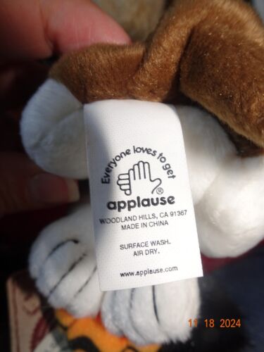 Vtg Applause Hush Puppies Basset Hound Pumpkin Dog Bean Bag Plush pup-o-latern - Picture 7 of 8