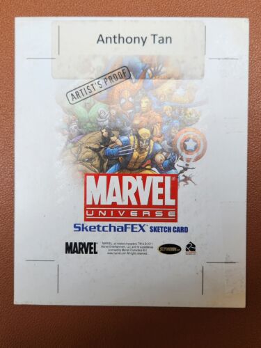 X-Men vs Magneto 2011 Marvel Universe Dual Uncut Sketch Cards Eman Casallos NAME - Picture 5 of 5
