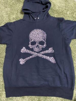 MASTERMIND JAPAN Swarovski Beads Short Sleeve Hoodie men Size L  from JP