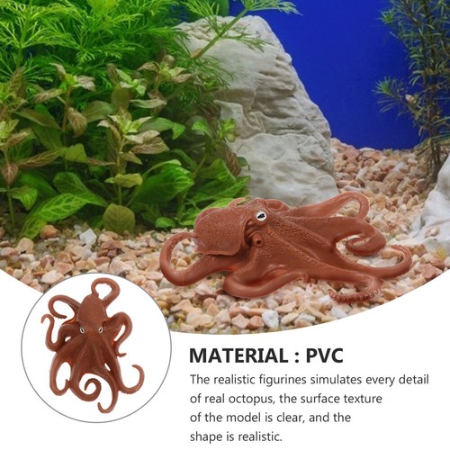 Adorno de acuario modelo pulpo realista animales del océano bebé niño - Imagen 7 de 12