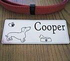 Pet Dachshund Name Plaque Personalised House Kennel Dog Adhesive Sign Wall