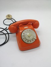 Telefono a disco Siemens S62 Vintage Arancione Colore originale raro 1973