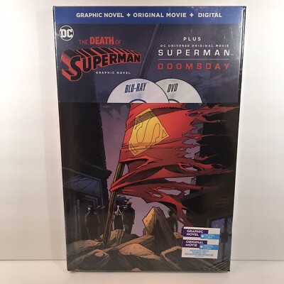 The Death of Superman Graphic Novel & Superman: Doomsday Blu-Ray+DVD Set NEW!