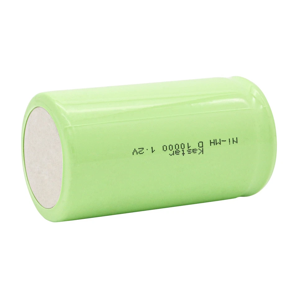 Kastar Paquete de 4 Batería Recargable Ni-MH Botón Superior Tamaño D R20 1.2V 10000mAh Foto 4 de 4