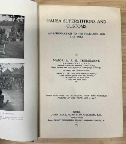 HAUSA SUPERSTITIONS AND CUSTOMS Book A J TREMEARNE Folklore Introduction Map ++ - Imagen 7 de 19